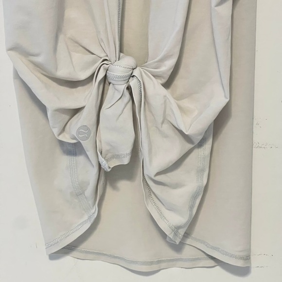 RARE Lululemon High Neck Tie Back Muscle Tank Light Blue 4 NWOT - Picture 8 of 10